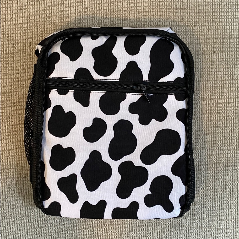 Cow Print Portable Insulated Lunch Box (New/ Never Used)